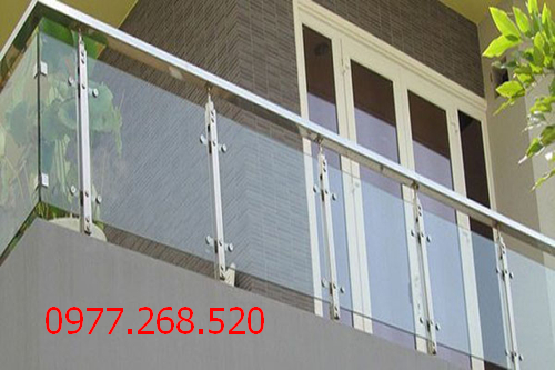 Lan can kính cường lực đẹp, thi công lan can kính
