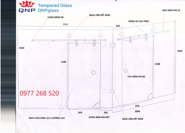 Bản vẽ cửa kính cường lực, bản vẽ cửa kính lùa, bản vẽ cửa kính cường lực