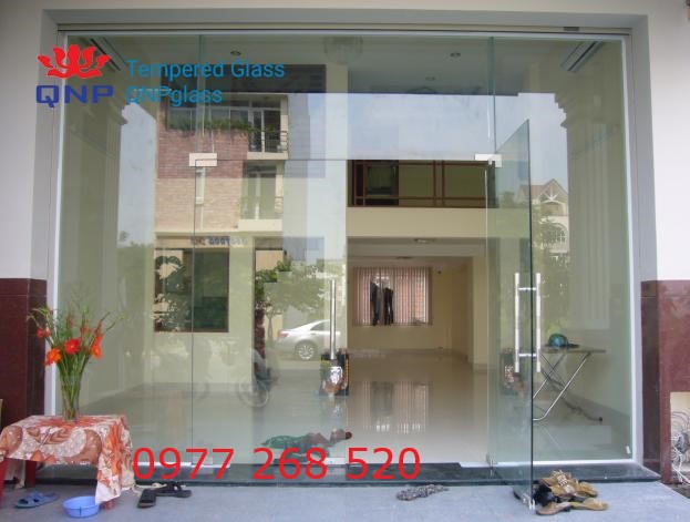 Cua kinh thuy luc chinh hang, cua kinh khong khung, cua kinh cuong luc ray inox, cua kinh cuong luc dep