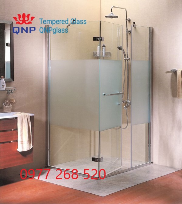  phòng tắm kính cường lực chung cư Eco Green , làm phòng tắm kính cường lực chung cư