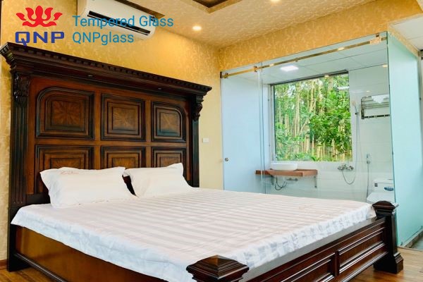 Tin thi công- lắp đặt phòng tắm kính cường lực đẹp Sun Villa Thạch Thất, lắp đặt phòng tắm kính cường lực