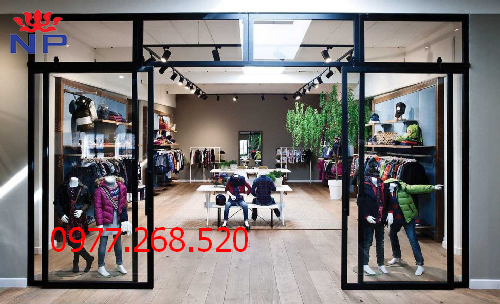 Các loại cửa kính cường lực showroom chất lượng