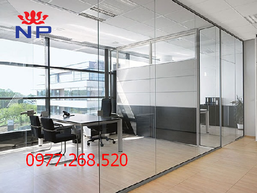 thi công vách kính cường lực